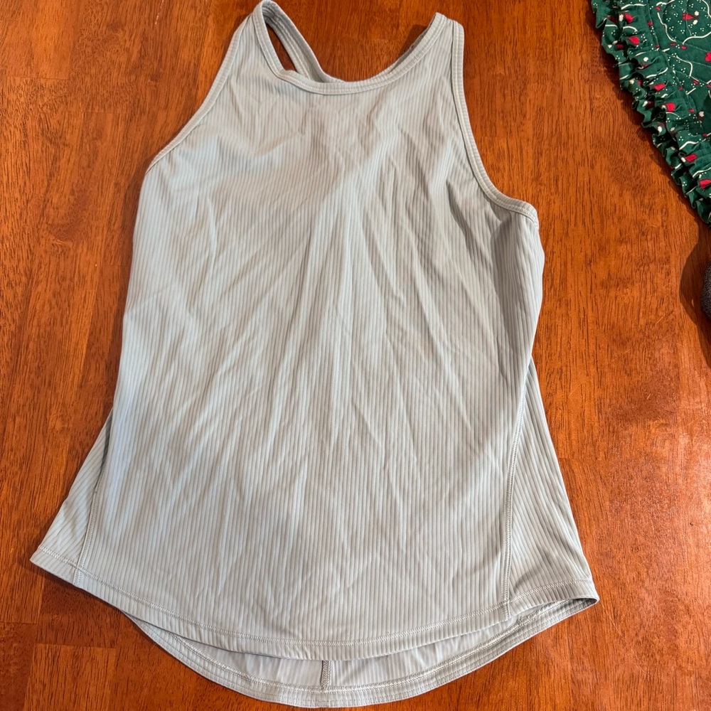 lululemon athletica Light Green/Gray Tank Top